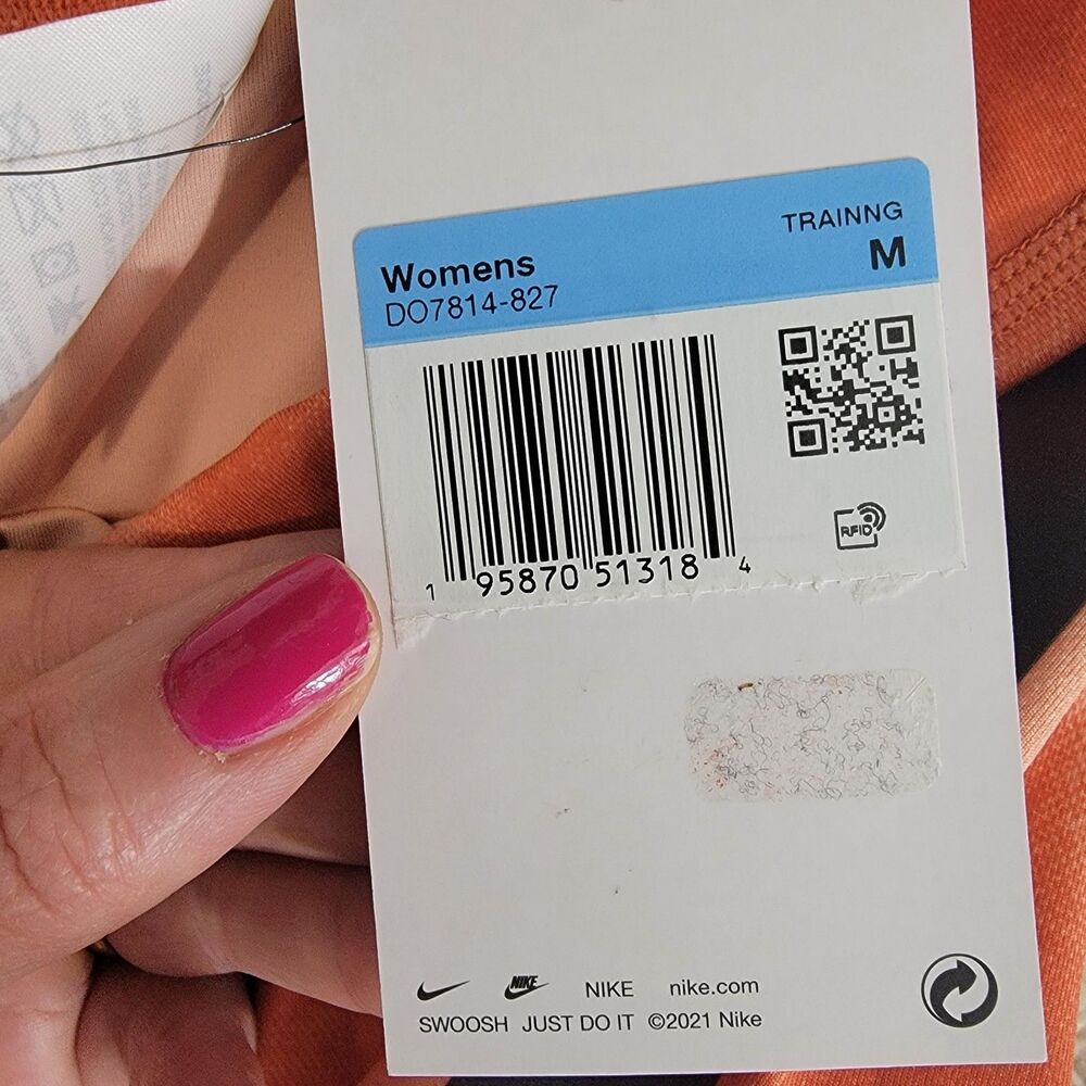 NWT‎ Nike One Luxe Tight Fit Mid Rise Bike Training Shorts 7" Orange  Ombre Sz M - Picture 8 of 14